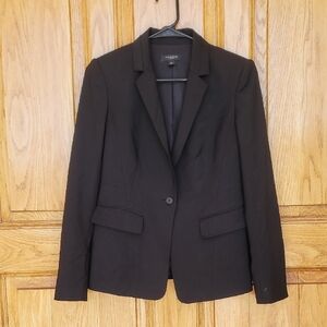 Ann Taylor Black Blazer Structured Suit Jacket
